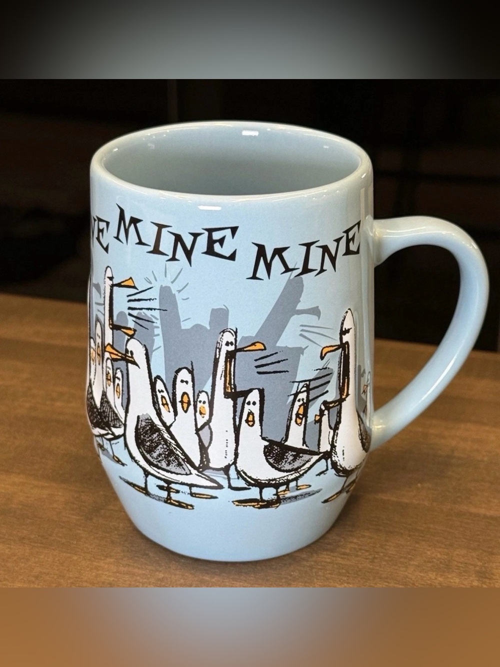 Disney Parks Finding Nemo Seagull - Mine Mine
Mine - Sky Blue Embossed Mug 4.75"